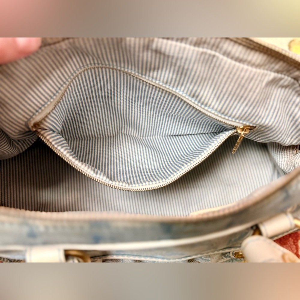 SOLD CELINE Vintage Y2K C Macadam Light Blue & White Cotton Canvas White - Picture 15 of 16